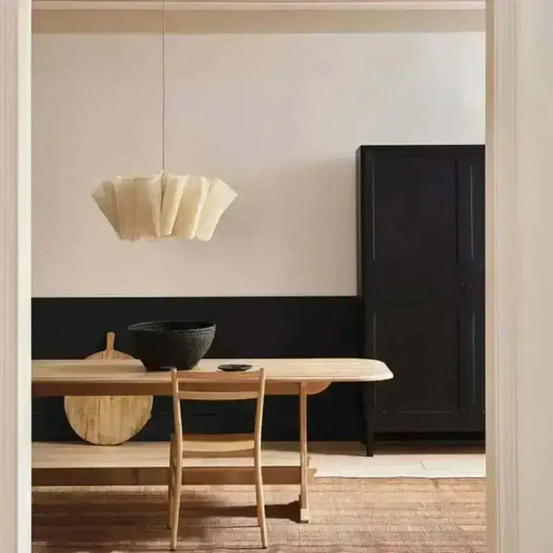 Nordic Linen Pleated Pendant Light | Vintage Minimalist Decor
