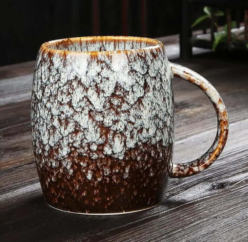 Japanese Embossed Mug Creative Ceramic Coffee Cup Large-capacity