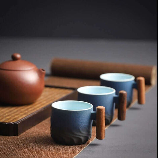 Retro Japanese Inspired Ceramic Cup Set