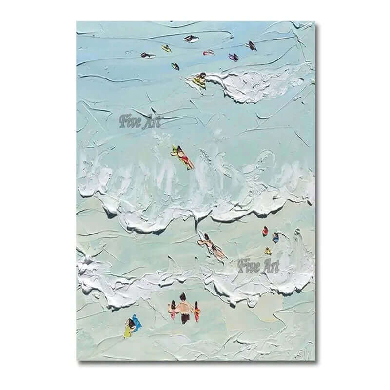 Textured Handmade Beach Painting (60 cm x 90 cm)