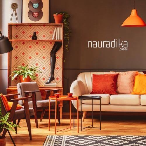 Use of orange in interior design