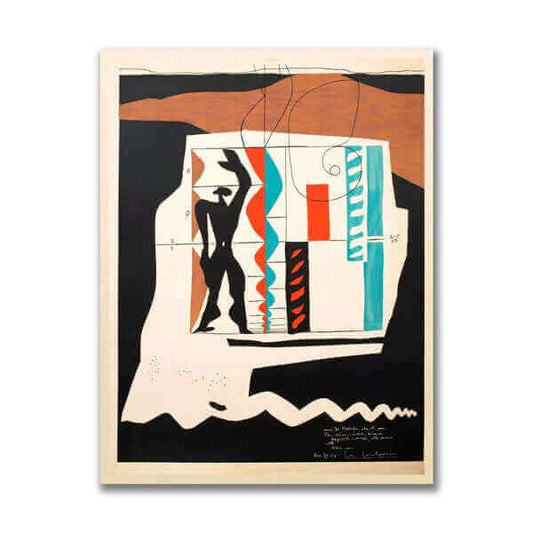 Le Corbusier Exhibition Retro Vintage Premium Poster