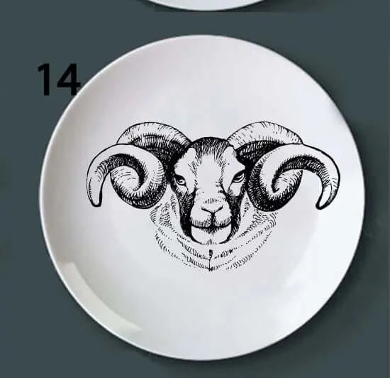 Ceramic Contemporary Animal Themed Decorative Plate