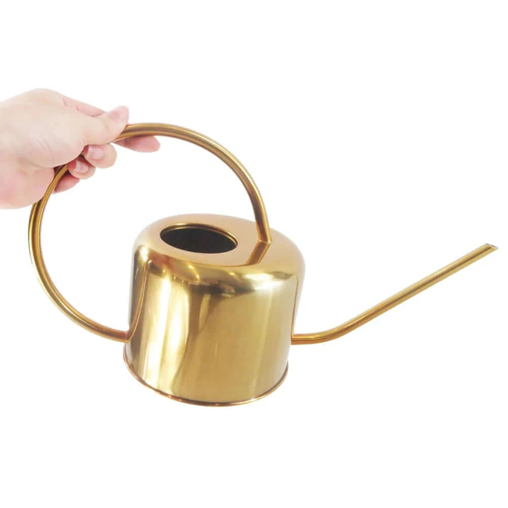 Reusable Metallic Stainless Steel Long Spout Watering Can