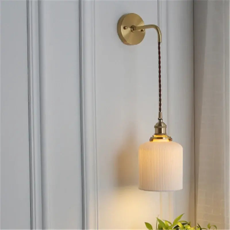 Timeless Elegance: Nordic White Porcelain Wall Lamp