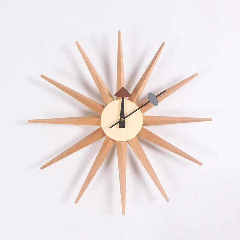 Wall Clock for Living Room Decor Mid Century Modern Wall Clock Sunburst  Decoration Wall Clock for Kitchen Bedroom