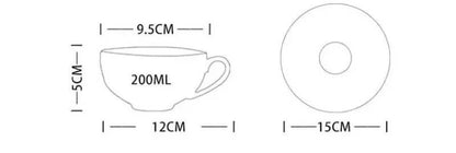 Elegant Bone China Porcelain Coffee Mug - Luxurious and Unique Design