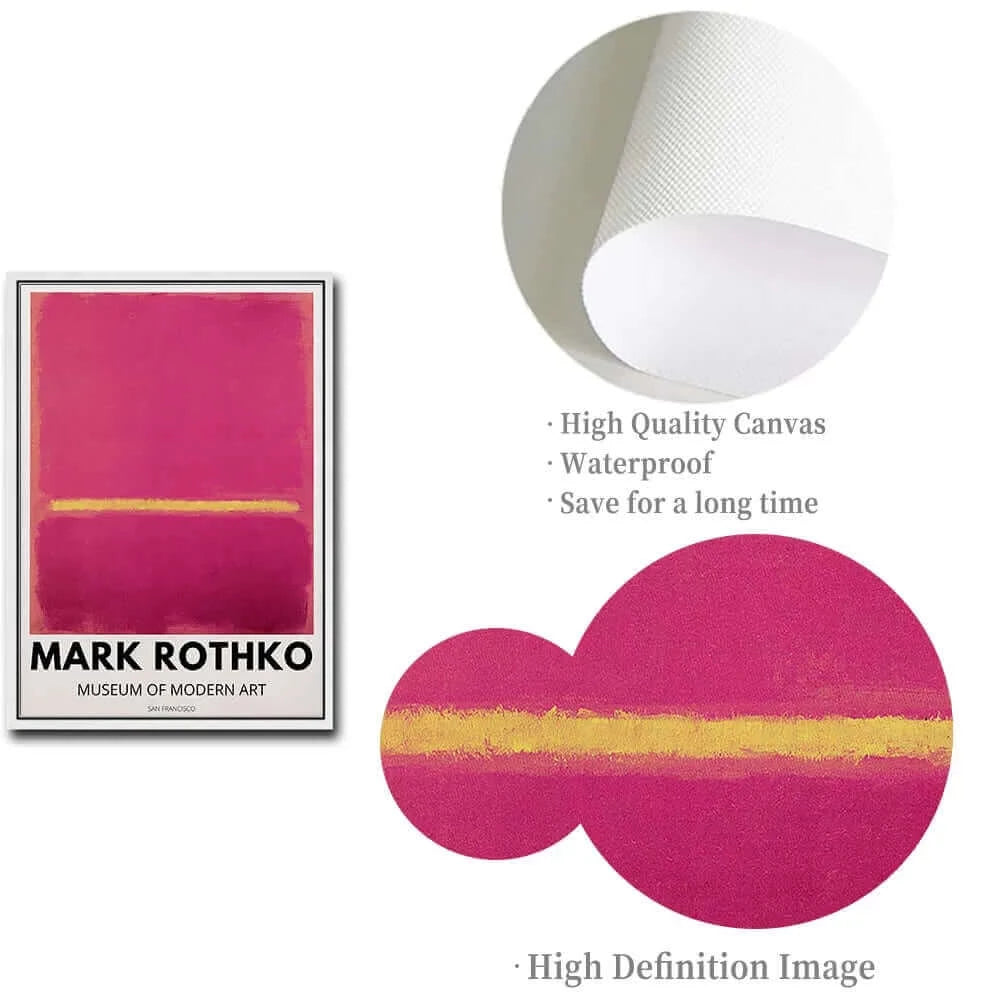 Mark Rothko Retrospective Posters from Various Museums