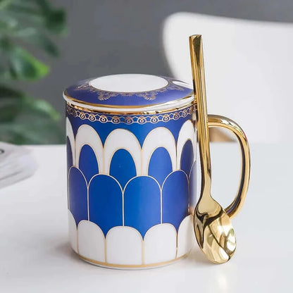 Luxury Ceramic Coffee Mug with Lid