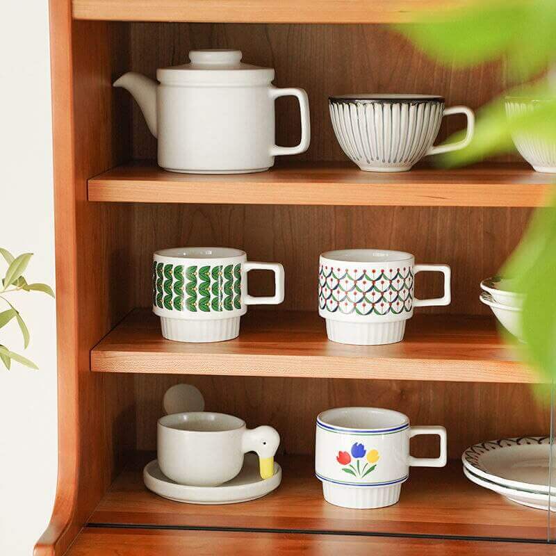 Ceramic Coffee Cup Cute Unique Light Brown Creative 320ml Home
