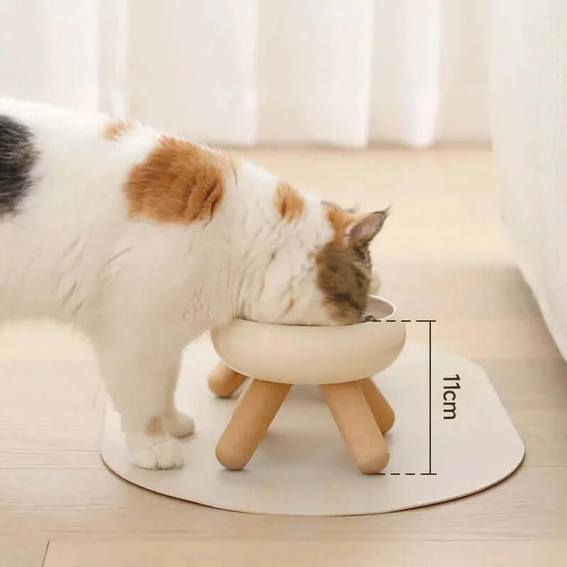 Tripod Ceramic Food and Water Cat Bowl