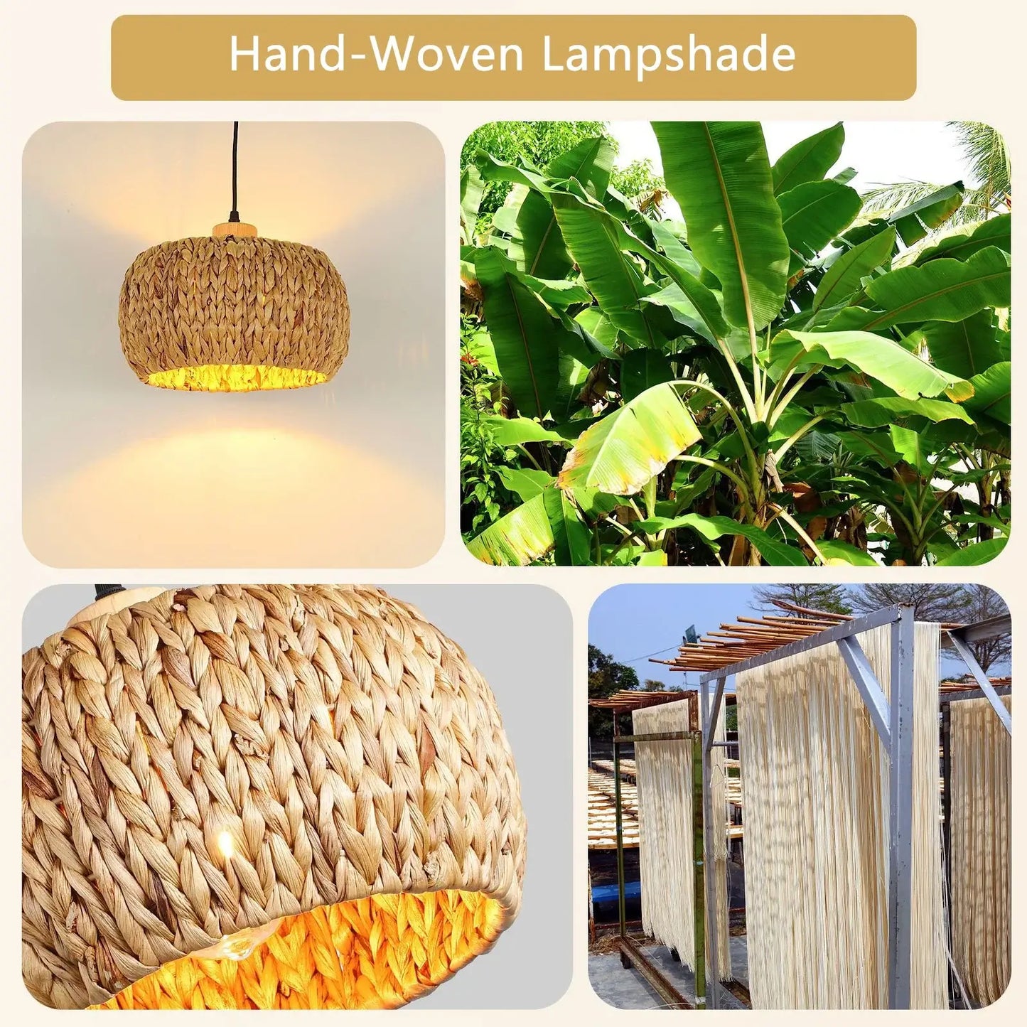 Handwoven Bamboo Pendant Light