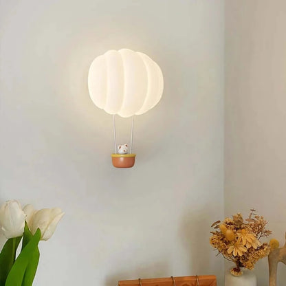 Charming Pumpkin Hot Air Balloon Wall Lamp for Kids' Rooms