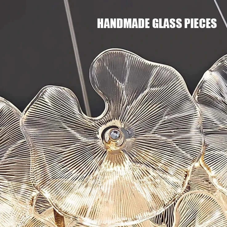Glamorous Blossom Glass Stone Pendant Light