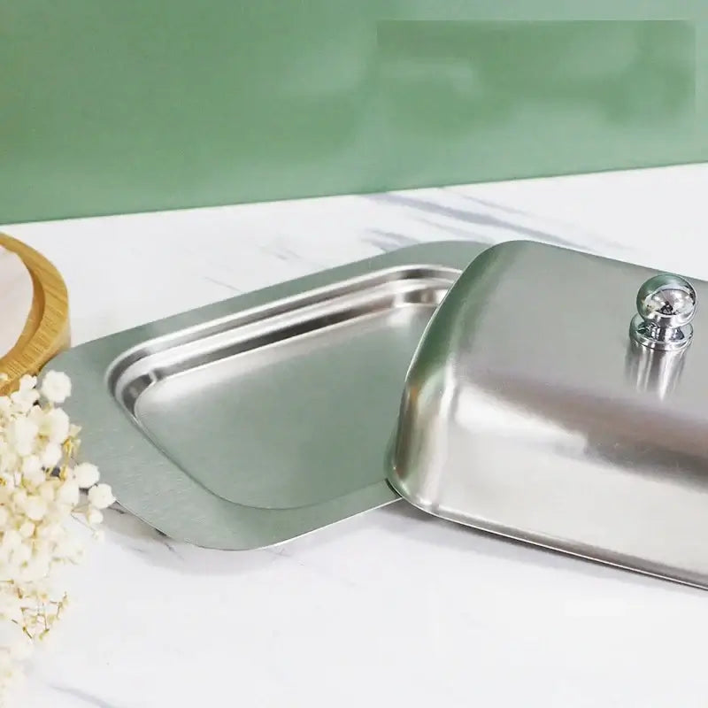 Classic Stainless Steel Butter Dish