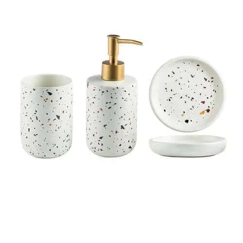Nordic Painted Terrazzo Bathroom Accessories