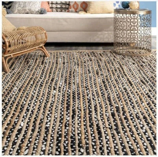 Eco-Friendly Reversible Jute Carpet - Rustic Home Elegance