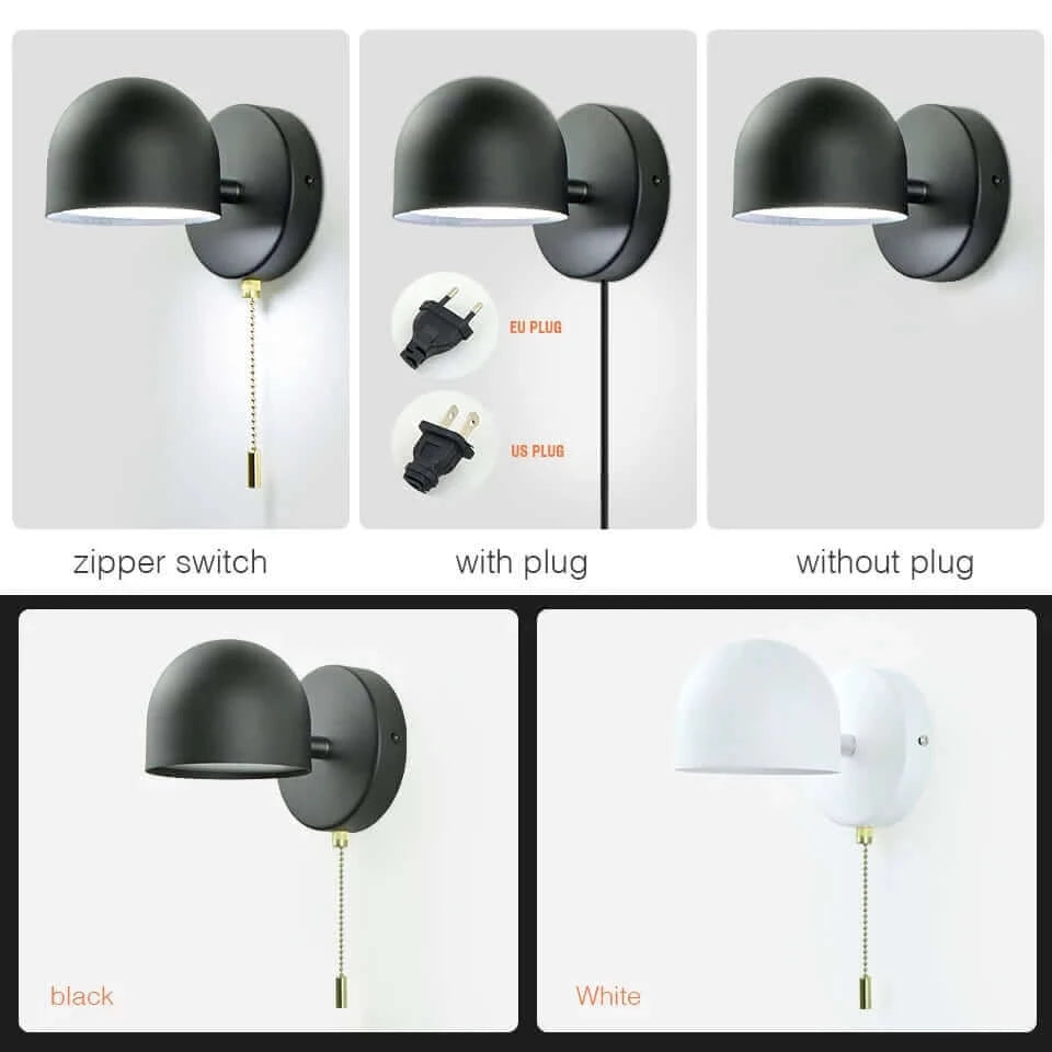 Semi-Sphere Switch or Plug Wall Lights