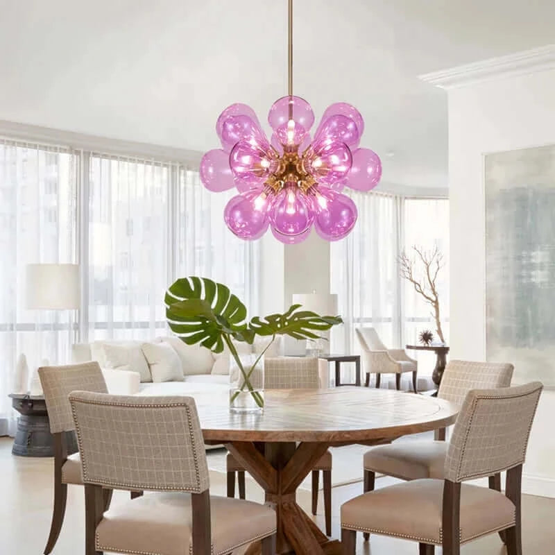 Glorious Tinted Glass Bubble Chandelier
