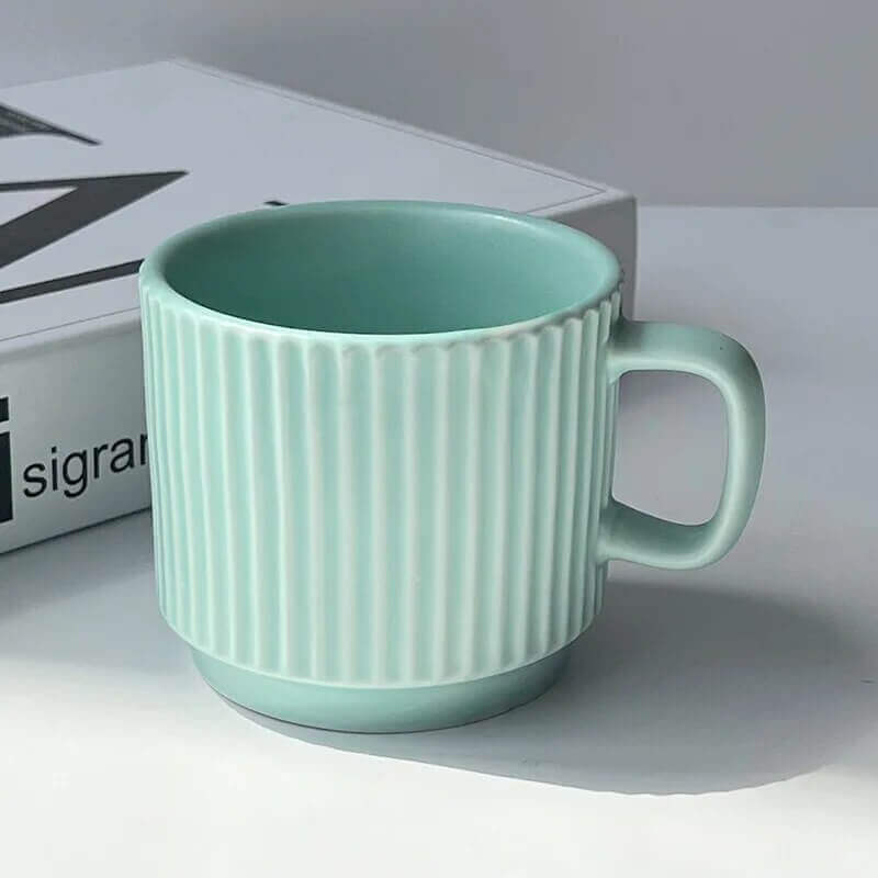 Large Retro Ceramic Coffee Cup