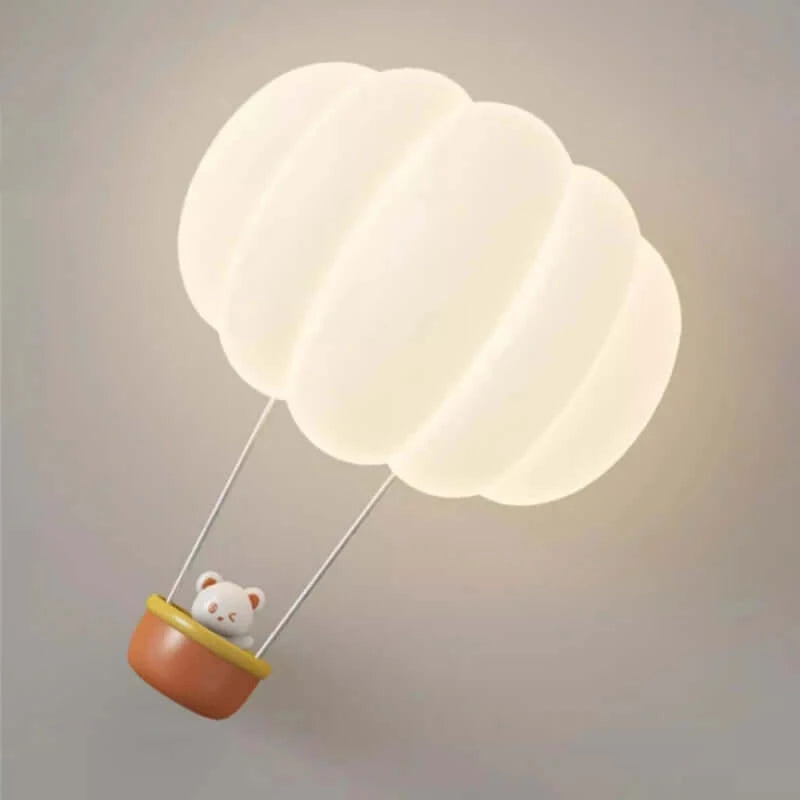 Charming Pumpkin Hot Air Balloon Wall Lamp for Kids' Rooms