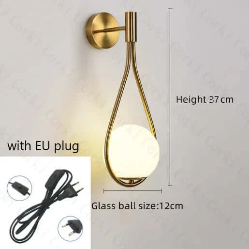 Drop Luxury Glass Ball Wall lamp