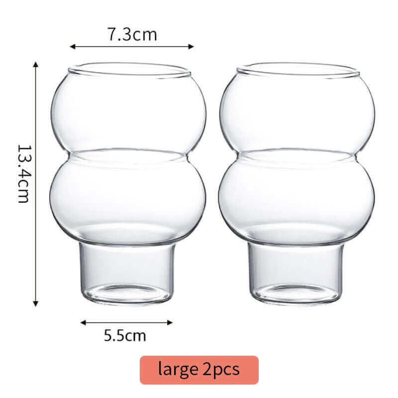 Set of 2 Bubble Cocktail Glasses
