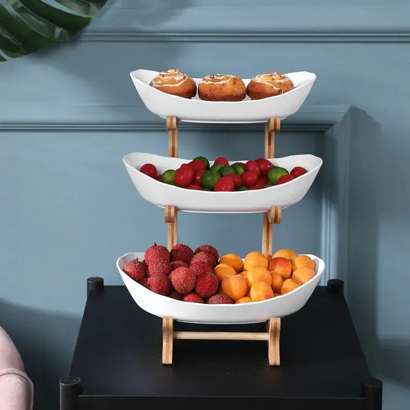 Elegant Tiered Fruit Bowl - Space-Saving & Durable Design