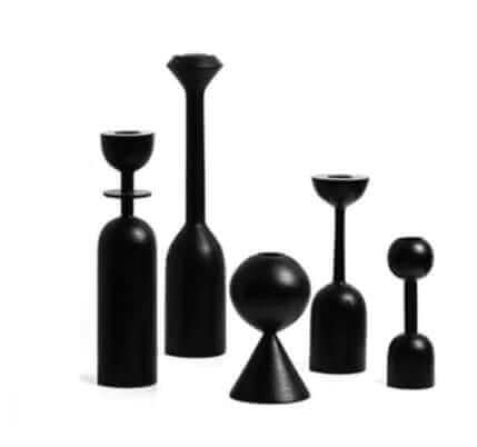 Black Wooden Candle Holders Set, Nauradika , autopostr_pinterest_51712, Vases