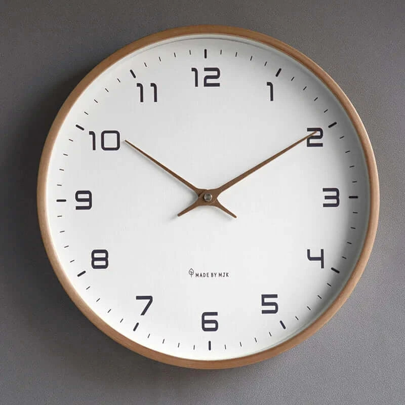 Nordic Minimalist Wooden Wall Clock for Modern Homes