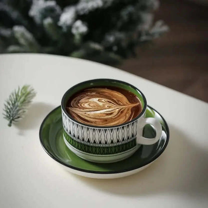 Beautiful 50s Retro Ceramic Coffee Cups