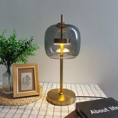 Czech Design Desk Lamps with Glass Shade