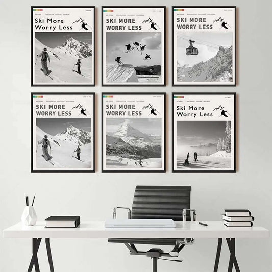 Ski More Worry Less Poster Collection