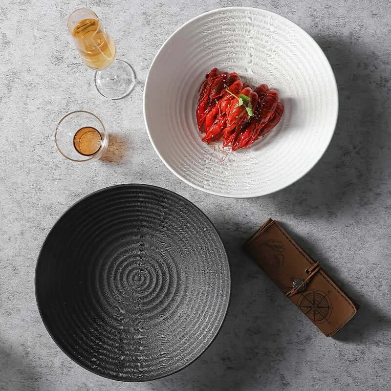 Luxury Ceramic Fruit Bowl - Modern Frosted Finish