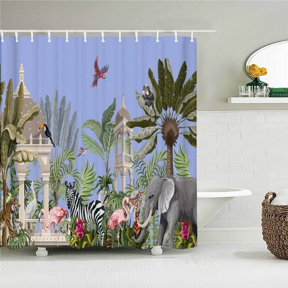 Tropical and Exotic Shower Curtains