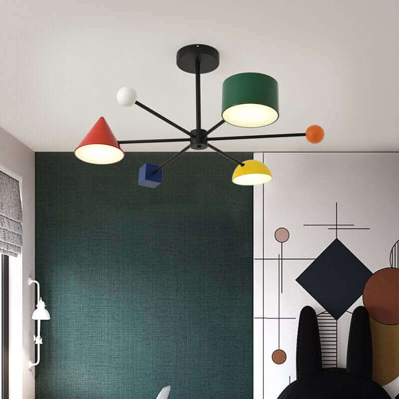 Magnificent Mid-Century Modern Colourful Ceiling Lamp