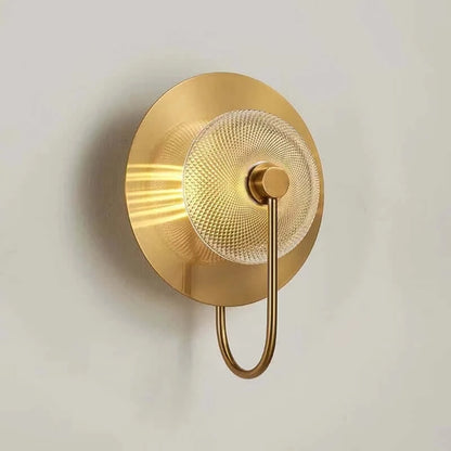 Awesome Gold and Glass Round Light Fixture