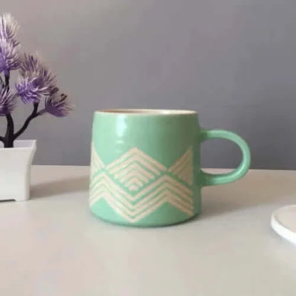 Chic Hand-painted Mug with optional lid and spoon