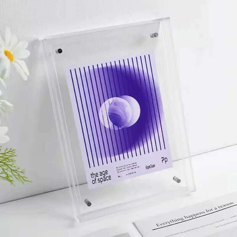 80s Fluorescent Acrylic Floating Picture Frame