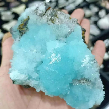 Sky Blue Natural Aragonite Crystal Cluster (size and shape vary)