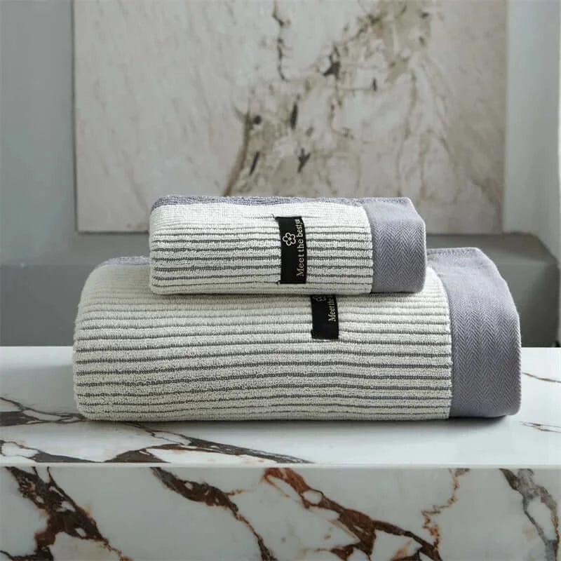 Brushed cotton towels