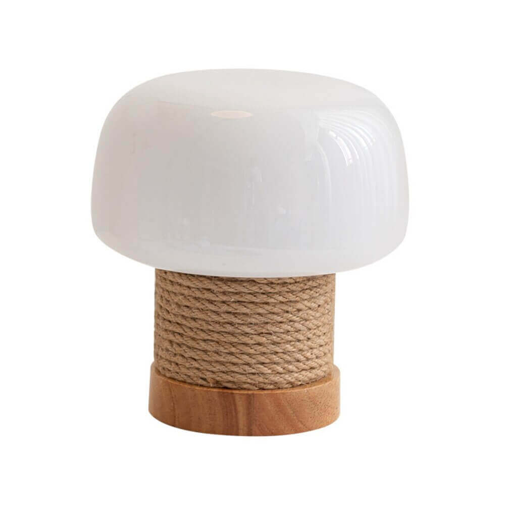 Modern Japanese Cream Mushroom Table Lamp