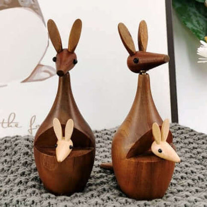 Teak Wood Kangaroo Ornaments