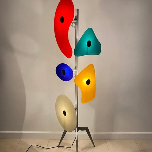 Colorful Acrylic Shade Floor Lamp - Modern Artistic Design