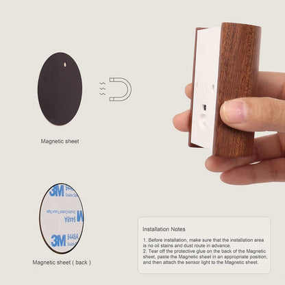 Set of 2 Wooden USB Rechargeable Wall Lamp