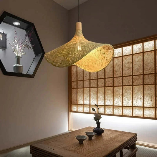 Nauradika Design Essentials: Rattan Hand Woven Hanging Lamp