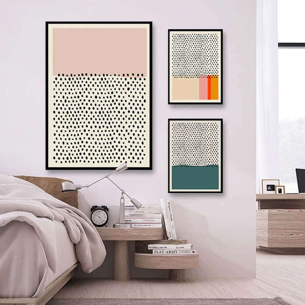 Pastel Colour Mid-Century Modern Abstract Posters