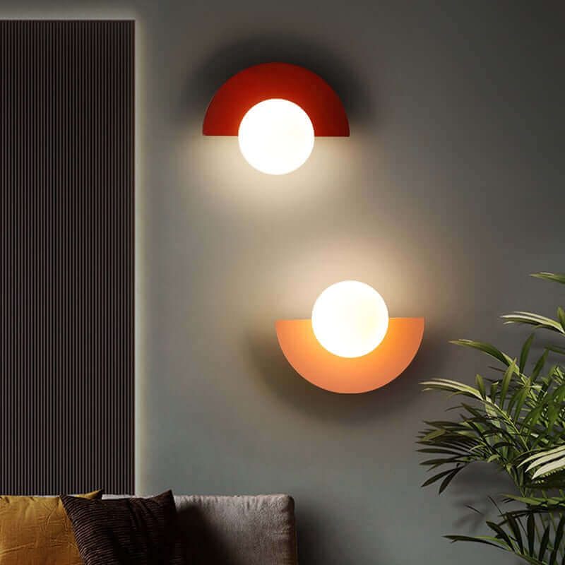 Halfmoon Metal Sconce. Comes in 2 different sizes and various colours., Nauradika , light, lighting, lightings, Modern Wall Light Fixture, Sconce, wall light