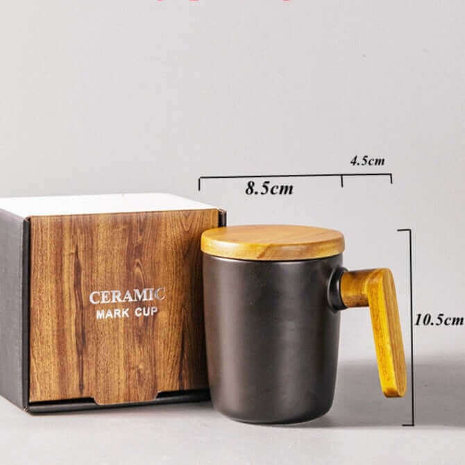 Mug with Wooden Handle and Cover (Gift Box)