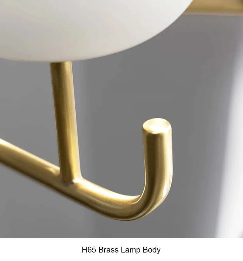 Art Deco Brass Long Hanging Light | LED Chandelier